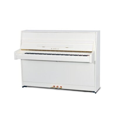 Piano acústico vertical Kawai K-15 E WH/P - Electromúsica