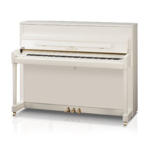 Piano acústico vertical Kawai K-300 WH/P - Electromúsica