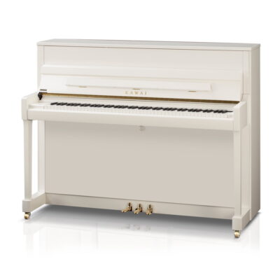 Piano acústico vertical Kawai K-300 WH/P - Electromúsica