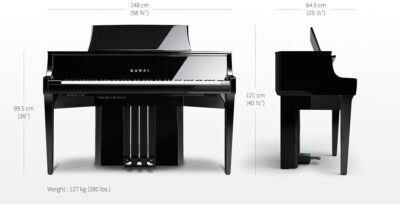piano hibrido kawai novus nv10 dimensoes