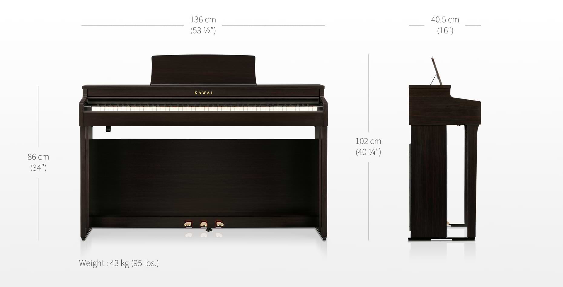 Piano Digital Kawai CN201 Black