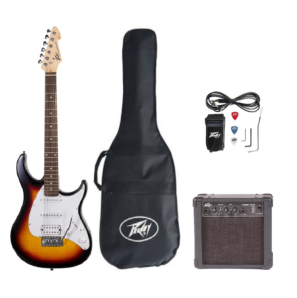 Pack Guitarra Elétrica Peavey Raptor Plus JR Stage Sunburst
