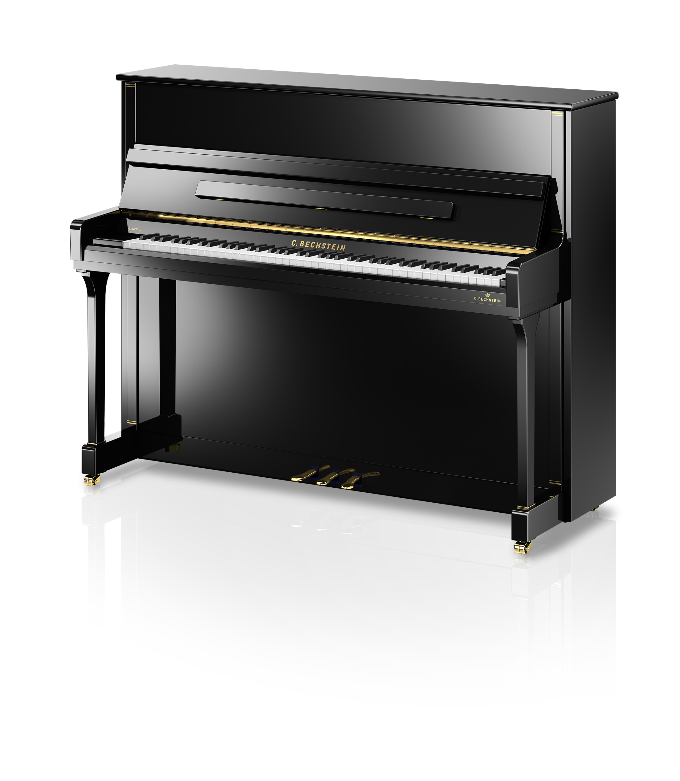 Piano Acústico Vertical C. Bechstein Residence R4 Contur PE